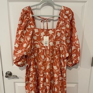 A New Day Floral Puff Sleeve Dress